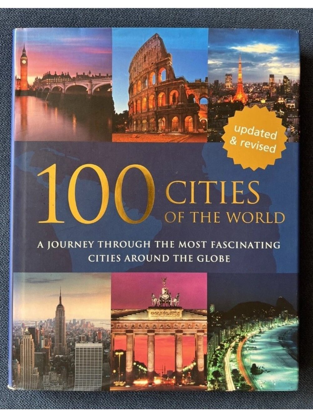 100 CITIES OF THE WORLD Book Coffee Table Travel Journey Globe Continents Design
